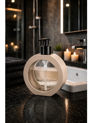Emilahome Sabunluk Ovalis Sıvı Sabunluk 350 ml Bej