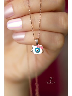 Hello Kids Model Mineli Kız Çocuk 925 Ayar Gümüş Kolye