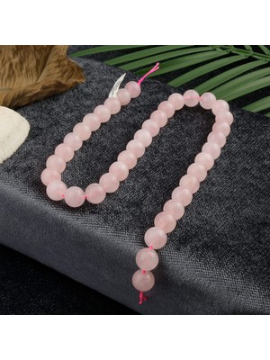 Moony Stone Madagaskar Pembe Kuvars Doğal Taş Dizi (10MM)