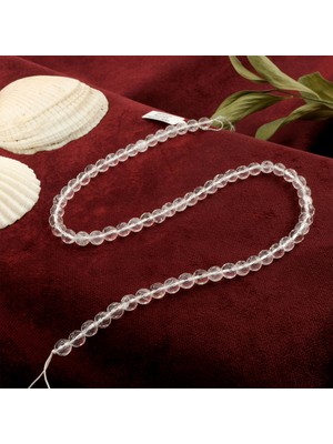 Moony Stone Kesimli Kristal Kuvars Doğal Taş Dizi (6mm)
