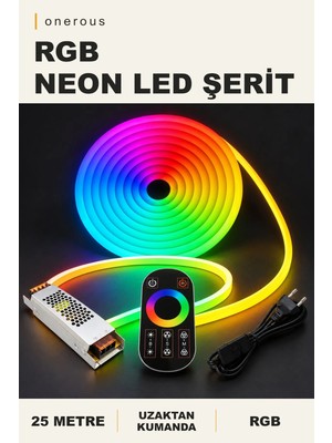 Onerous 25 M Rgb Neon LED Şerit, Uzaktan Kumandalı