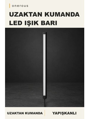 Onerous LED Bar Aydınlatma, Uzaktan Kumandalı, Yapışkanlı