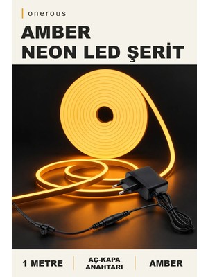 Onerous 1 M Amber Neon LED Şerit, Anahtarlı