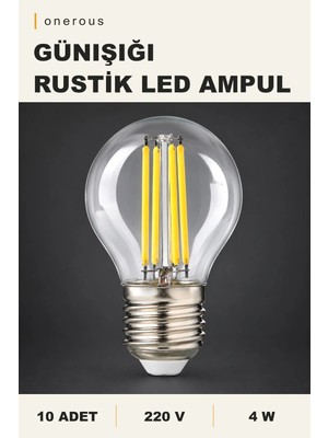 Onerous 4W E27 Günışığı Rustik LED Ampul