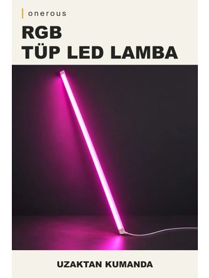 Onerous Rgb Tüp LED Lamba, Uzaktan Kumandalı