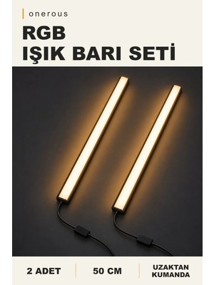 Onerous 2 Adet 16 Renk Mini LED Işık, Uzaktan Kumandalı, 4 Farklı Mod