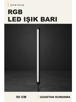 Onerous 50 cm RGB LED Bar Aydınlatma, Uzaktan Kumandalı