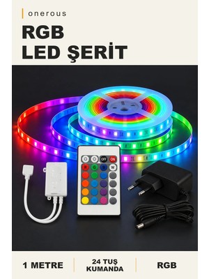 Onerous 1 M Rgb LED Şerit, 24 Tuş Kumandalı