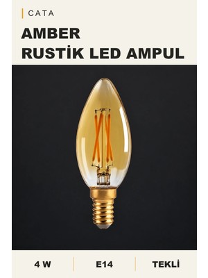 Onerous 4W E14 / E27 Amber Rustik LED Ampul