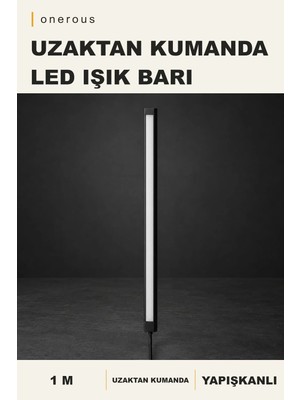 Onerous 1 M LED Bar Aydınlatma, Uzaktan Kumandalı, Yapışkanlı