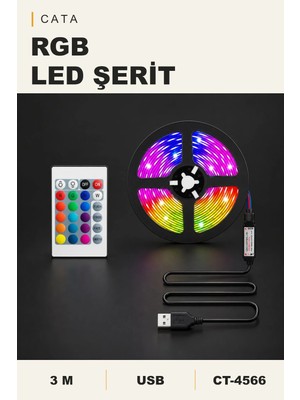 Onerous 3 M Rgb LED Şerit, USB