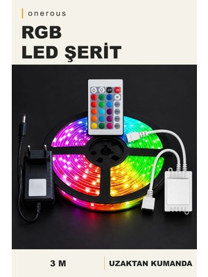 Onerous 3 M Rgb LED Şerit, Uzaktan Kumandalı