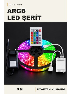 Onerous 5 M Argb LED Şerit, Uzaktan Kumandalı