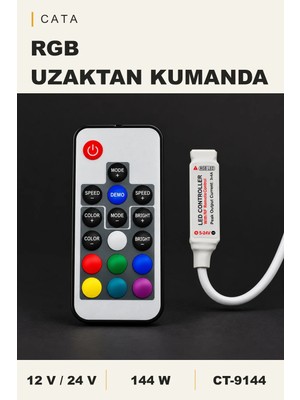 Onerous CT-9144 12A Rgb LED Kumanda Modülü, 144W, DC12-24V, IP20
