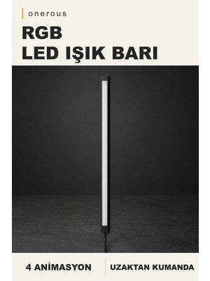 Onerous Rgb LED Bar, Uzaktan Kumandalı, 4 Animasyon, Dekoratif Aydınlatma
