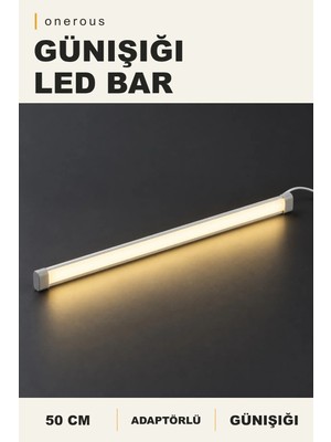 Onerous 50 cm Günışığı LED Bar, Adaptörlü, Tezgah Altı Aydınlatma