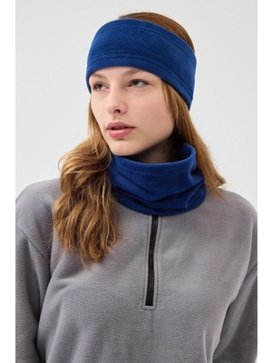 Butikgiz %100 Mikro Polar Esnek Çok Fonksiyonlu Boyunluk + Saç Bandı Kadın Kışlık Set