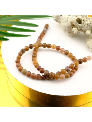Moony Stone Kırmızı Aventurin Doğal Taş Dizi (6mm)
