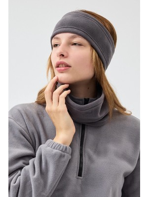 Butikgiz %100 Mikro Polar Esnek Çok Fonksiyonlu Boyunluk + Saç Bandı Kadın Kışlık Set