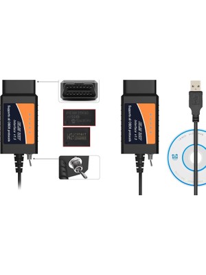 Str Store USB Bağlantılı CH340 Driver Obd2 Elm Modifiye Edilmiş Kısa Devreli Forscan Foccus Elmconfig DDT4ALL Uyumlu