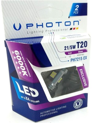 Str Store Ampul T20 W21/5W Exclusive 12V-24V LED (2'li Blister) Pht PH7215 Ex B2