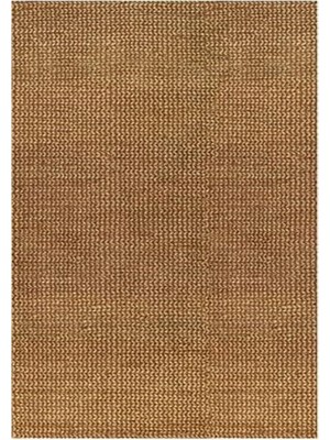 Pratik Ev TD426 Kahverengi Hasır Desenli Dokuma Saçaklı Kilim, 100 x 200