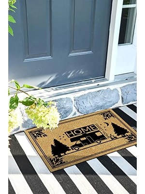 Pratik Ev Karavan Kapı Önü Paspası Dekoratif Kapı Paspası Dış Mekân Paspas Ev Içi Paspası 45X70 cm