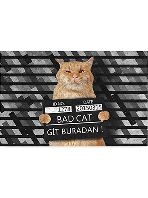Pratik Ev Kedi Köpek Komik Tasarımlı Dekoratif Kapı Önü Paspas, Dış Mekan/ev Içi/banyo/mutfak/yatak Odası/giriş Paspasları (Git Buradan, 40X60)