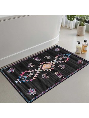 aklow akyoleticaret 2'li Set Banyo Paspası, Yumuşak Banyo Halısı, Kaymaz Dot Tabanlı, Su Emici, Makinede Yıkanabilir - 40X60-50 x 80 cm