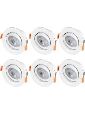aklow akyoleticaret Cata CT-5204 6'lı Set 7W Akik Cob LED Gömme Spot 3200K Günışığı 470 Lm Tavan Aydınlatma