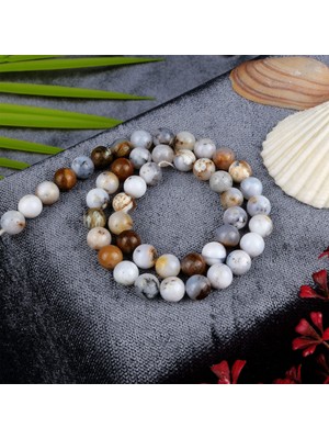 Moony Stone Dendritik Akik Doğal Taş Dizi (8 Mm)
