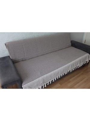 aklow akyoleticaret Pamuklu Koltuk Örtüsü Kahverengi 170 x 220