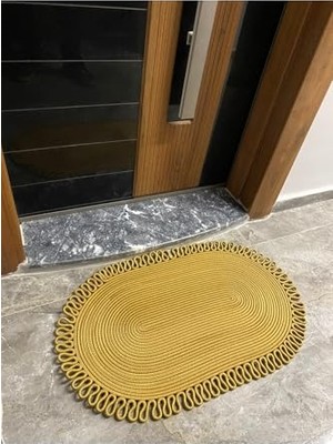 Kazan Hobi Dublin Serisi Jüt, Desenli Kapı Önü, Paspas, Banyo Paspası, Balkon Paspası/hediyelik, Ev Eşyası Jüt 50 x 80