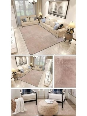 aklow akyoleticaret Rachel Carpet Vizon Lüks Raschel Kaymaz Taban Peluş Halı Yolluk, 80 x 610