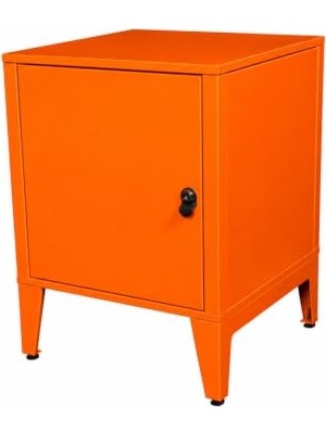 Kazan Hobi Ziglat 655 Serisi Kilitli Metal Home Office Dolabı Metal Kapaklı Turuncu 450X600X450 mm