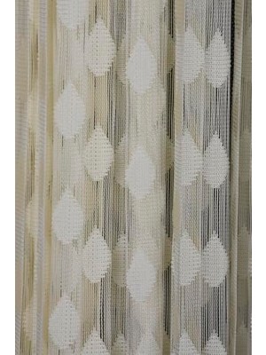 Kazan Hobi Damla Model Krem Renk Hazır Ip Perde 300 * 270 cm