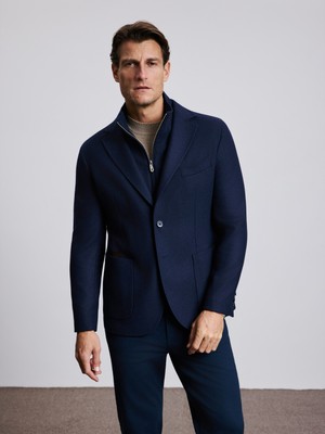 Cacharel Lacivert Slim Fit Ceket