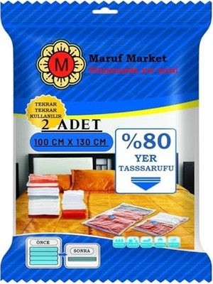 Kazan Hobi Beyyine Home Yüksek Kaliteli Vakumlu Poşet (Xxxl)(2 Adet) 100 cm x 130 cm - Çevirmeli Kapak - Çift Kişilik Yorgan