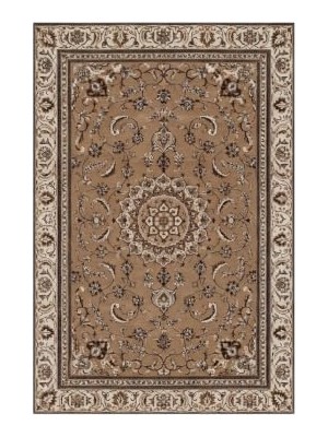 Kazan Hobi Suma Klasik Desenli Jüt Taban Dokuma Halı, Salon, Oturma ve Yatak Odası Için, Kahverengi, 120X180 cm