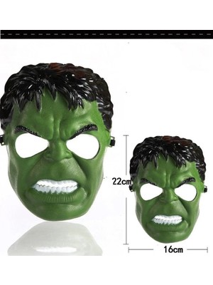 Ersert Süper Kahraman Hulk Maskesi 22 cm Plastik Eğlence Aksesuarı