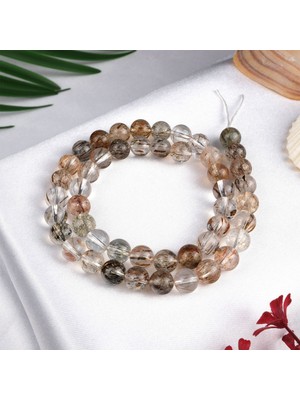 Moony Stone Bakır Rutilli Kuvars Doğal Taş Dizi (8 Mm)