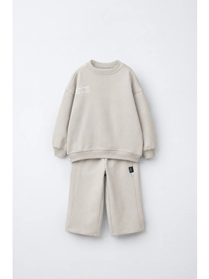 Magu Çocuk Pamuklu Sweatshirt ve Bol Paça Pantolon Takımı