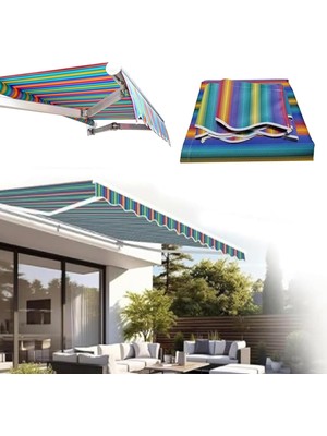 Vera Concept Store Bu Geri Çekilebilir Veranda Tentesi Yedek Kumaş (Çerçevesiz) Veranda Tente Üstü Yedek Kumaş, %100 280 G/m² Polyester Pencere Kapı Güneşlik Barınak Tuv