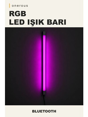 Onerous 256-RENK Bluetooth Rgb LED Abajur / Aplik, Kumandasız Akıllı Işık