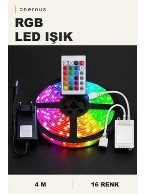 Onerous 4 M Rgb LED Işık, 16 Renk