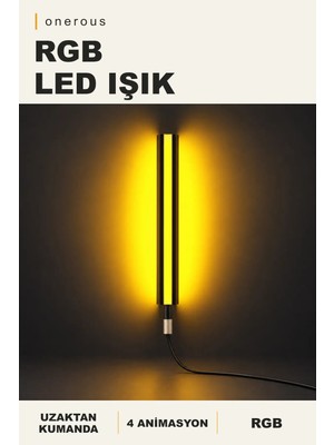 Onerous Rgb LED Işık, Uzaktan Kumandalı, 16 Renk, 4 Animasyon