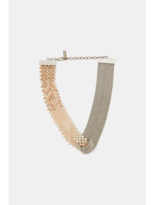 Peserico Vakko By Peserıco Beaded Metal Necklace
