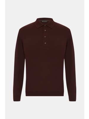 Vakko Buttoned Polo Collar Knitwear