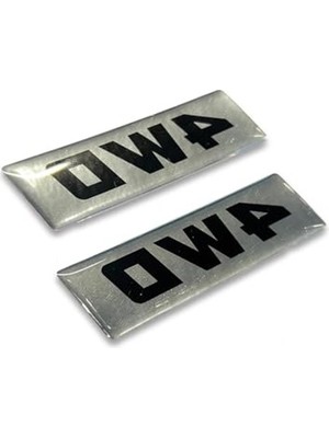 Die Grup Gümüş ve Siyah 3D Sticker, Off Road Araçlar Için Kabartmalı Tasarım