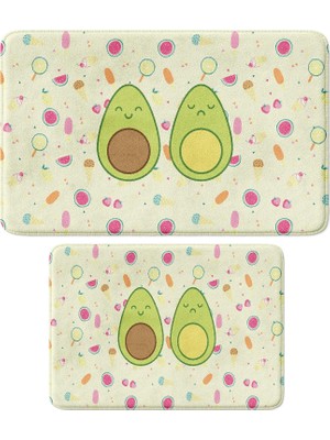 Happy Trend 2'li Takım Banyo Paspası, Kaymaz Taban, Makinede Yıkanabilir (40X60_50X80)